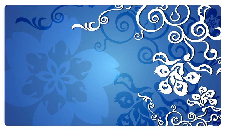 free vector Blue Floral Vector
